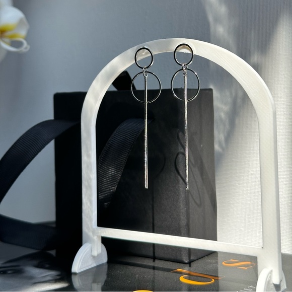 Jewelry - 925 Sterling Silver circle tassel earrings